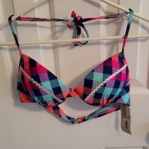 Arizona plaid bikini top & bottoms
